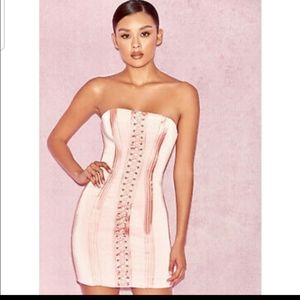NWOT House of CB Strapless Sexy Corset Dress